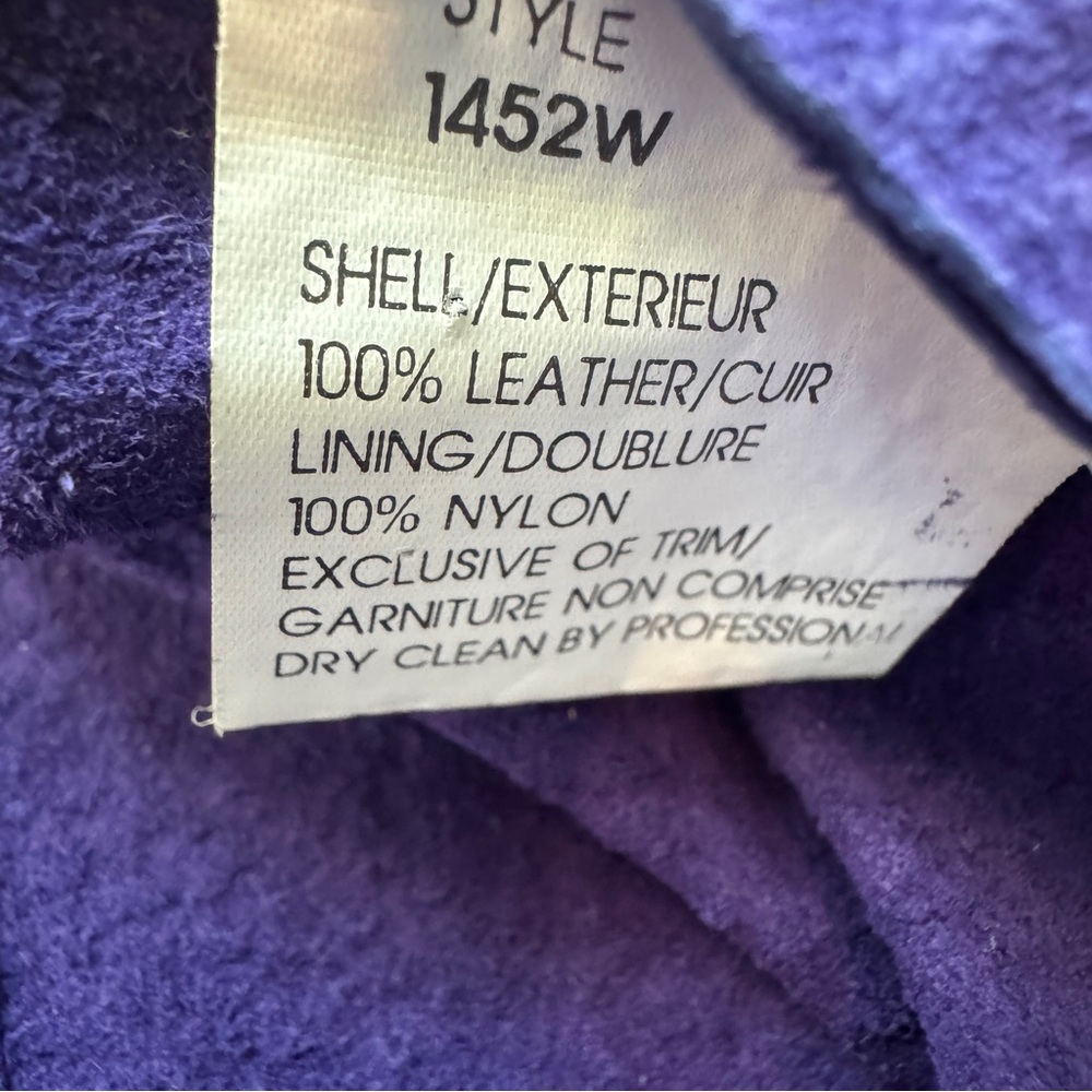 Margaret‎ Godfrey Leather Lightweight Jacket  Purple Plus Size 3X - Picture 12 of 14